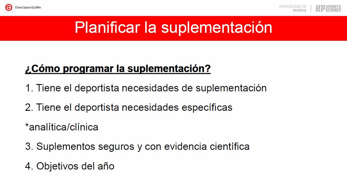 Gran sesión de draelenasaura.es de <a href="/HPSportsSci/">Human Performance & Sports Science</a> desmenuzando una por una todas las #SustanciasErgogenicas que se han mostrado efectivas, y desmitificando otras sin evidencias

Sustancia - dosis - temporalidad - individualidades -.....

<a href="/umucafd/">CAFD UMU</a>