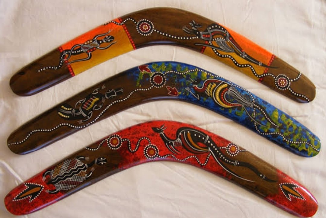 Though described to have been used in Ancient Egypt and Native America, the Boomerang is believed to have originated from the Aborigines and used for hunting game. Infact, the origin of the word is from a native Aboriginal language. It remains a popular item in Australia.