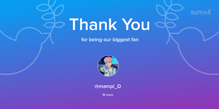 Our biggest fans this week: mampi_D. Thank you! via sumall.com/thankyou?utm_s…