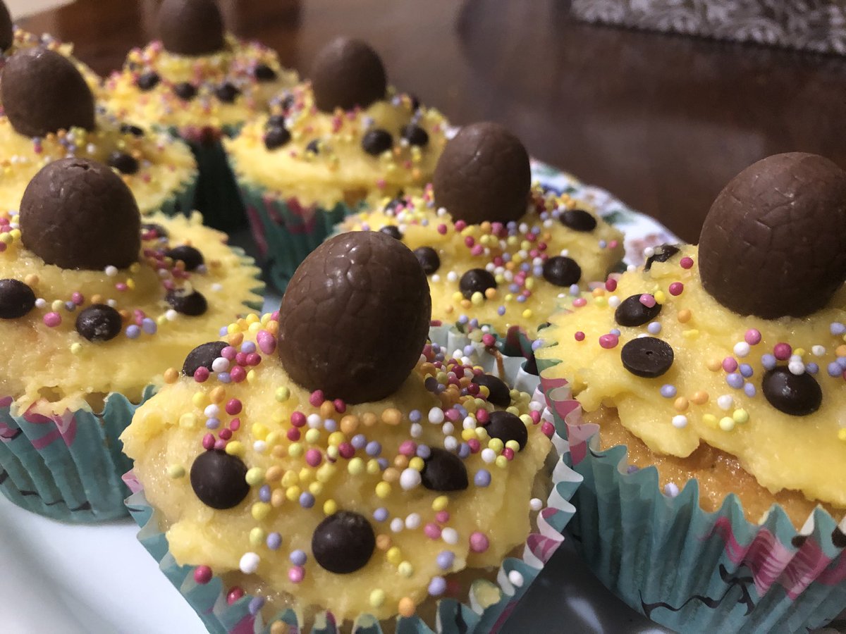 readingrsmind's tweet photo. The 11yo made #Easter themed cupcakes. Cant wait to taste them tom :) #Easter2020 #Rsisms .#BakingKid https://t.co/VlUbsgLp1o