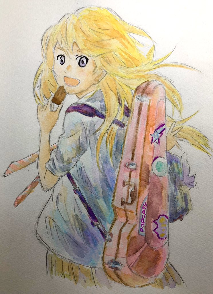 Libro A Twitter 四月は君の嘘 宮園かをり 四月は君の嘘 宮園かをり アニメ アナログ絵 イラスト アナログ絵師さんと繋がりたい