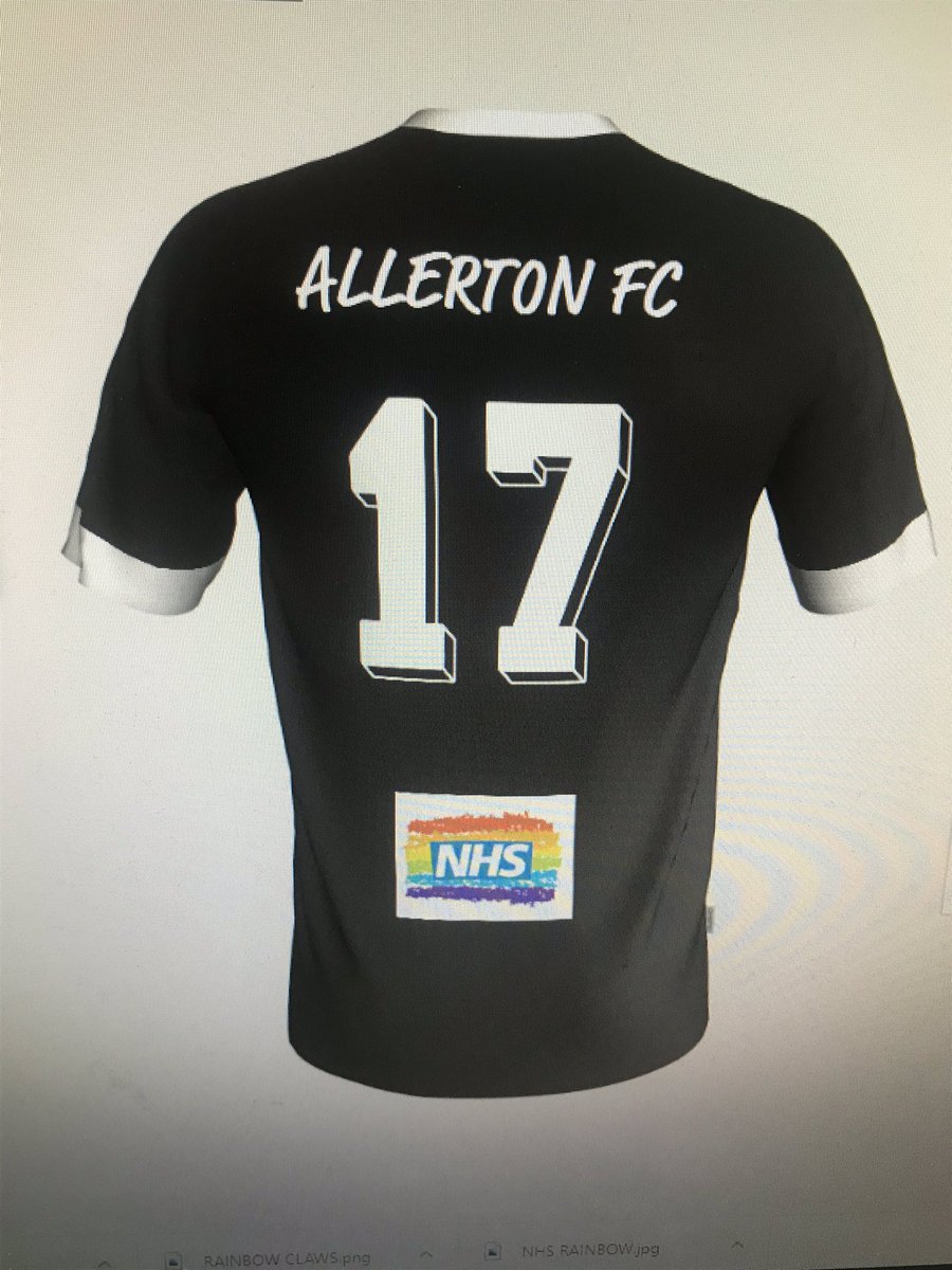 MossleyHillSun's tweet photo. So our completion for the kids to design an Allerton Kit and this is Owens one!! AMAZING!! Supporting our amazing @NHSuk well done mate https://t.co/iZ46LXIWeW