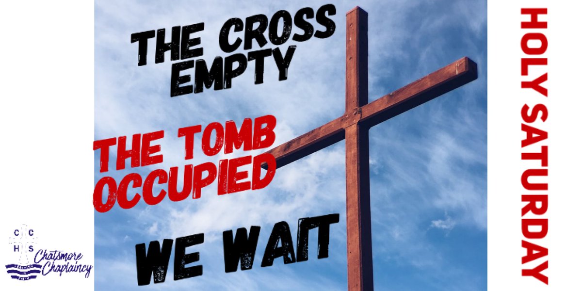 RomerosChaplain's tweet image. Holy Saturday, the day we wait.
Jesus has died and lies in the tomb, but even now He works to lead those who died before Him to new life. Let us remember that in our own isolation, we too can Save Lives!
#HolySaturday #EasterAtHome #PrayWithChatsmore

@ChatsmoreCHS