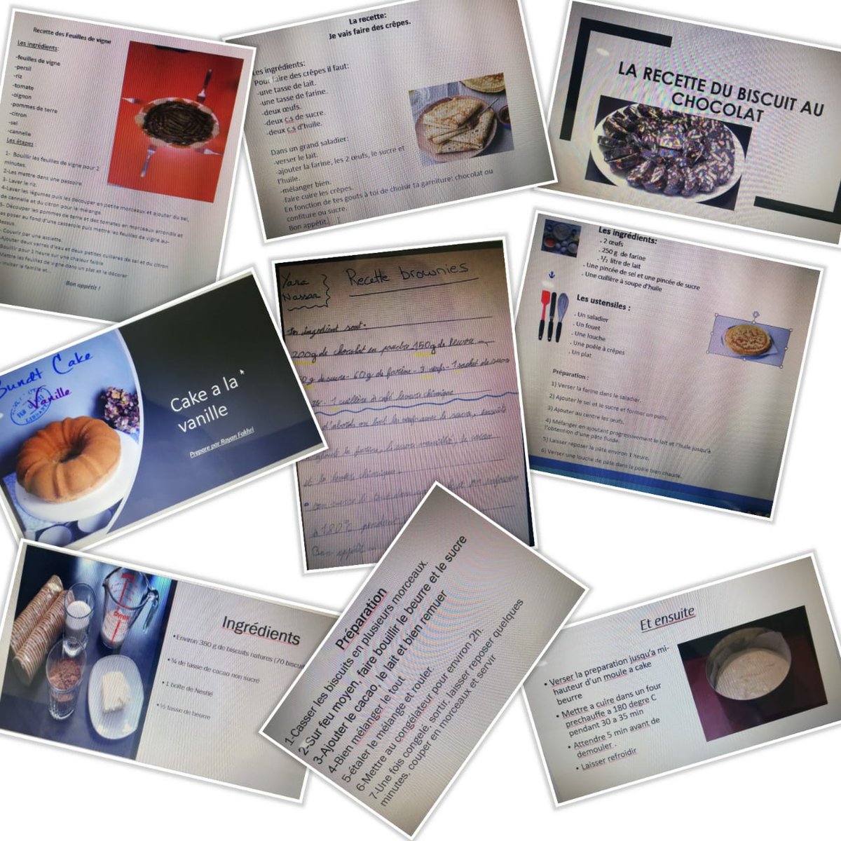 Rayane_alali's tweet photo. #Nous apprenons en cuisinant👩🏻🍳👨🍳 Rien ne peut nous empêcher de continuer notre processus d’apprentissage. Nous #cuisinons et nous #écrivons notre #recette pour la partager avec les autres #confinement #activité_culinaire @Hhhsinfo @dina_jradi @LinaMajzoub1 @ZeinaZaatary https://t.co/9bYDgvNz9m
