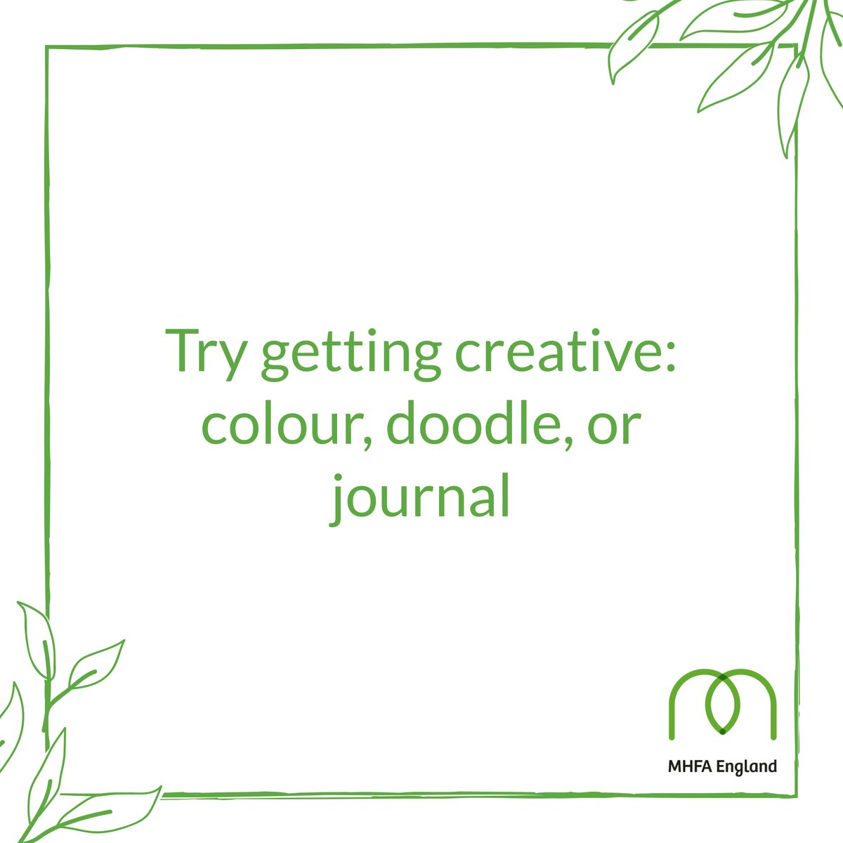 Today, try diving into a creative activity, from doodling, colouring or even journaling.  Crafts can help you switch off from daily stress and take self-care time for yourself.  #ItsAboutYou  #StressAwarenessMonth