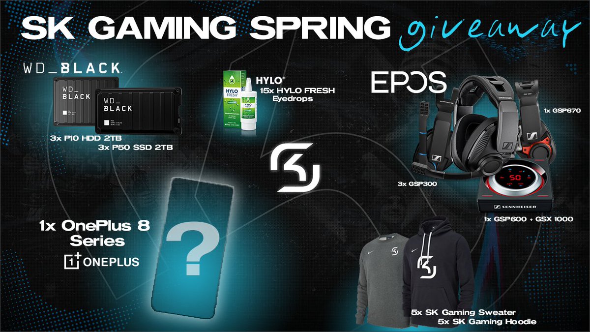 Welcome to the huge SK Gaming Spring Raffle which will run for the next few weeks alongside our new streaming projects (some yet TBA 👀)! More than 30 prizes are waiting for you thanks to our amazing partners!

Join here: gleam.io/BakfL/sk-gamin…

#RUNSKG #MirzaMeets #4SKINGS