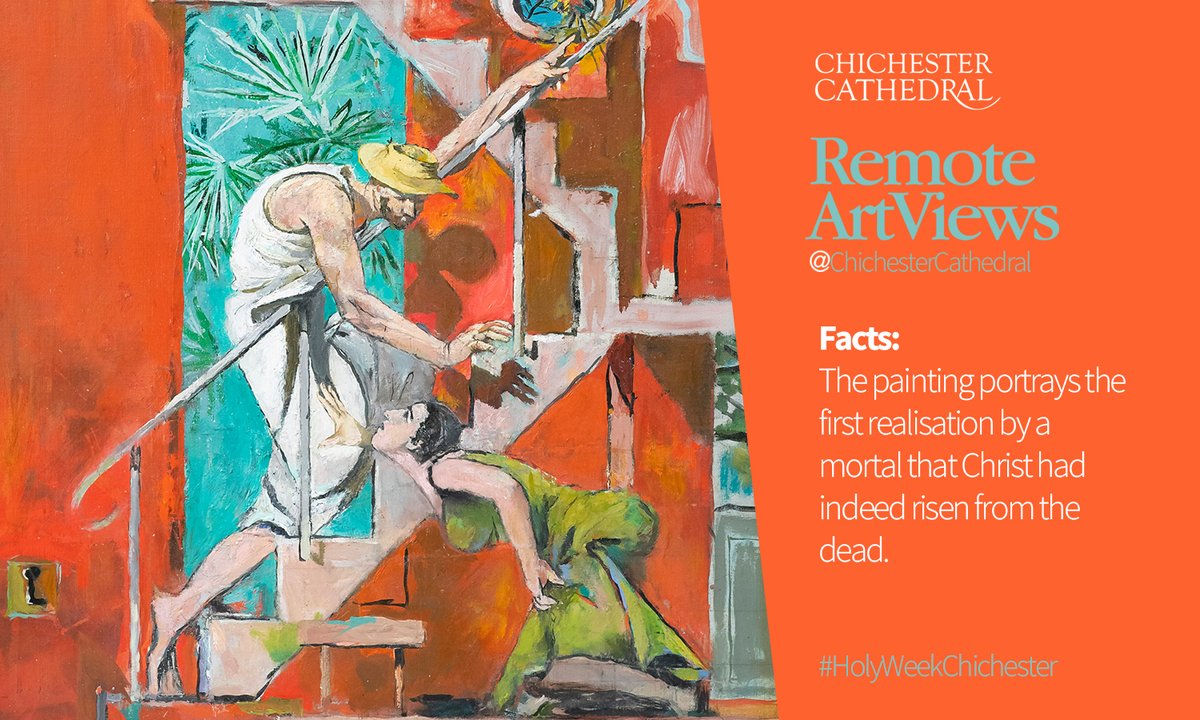 ChiCathedral's tweet photo. #RemoteArtViews: It’s time to learn some facts about Graham Sutherland’s ‘Noli me Tangere’. The painting depicts the the first realisation by a mortal that Christ had risen from the dead. #HolyWeekChichester https://t.co/SKgvA02hMC