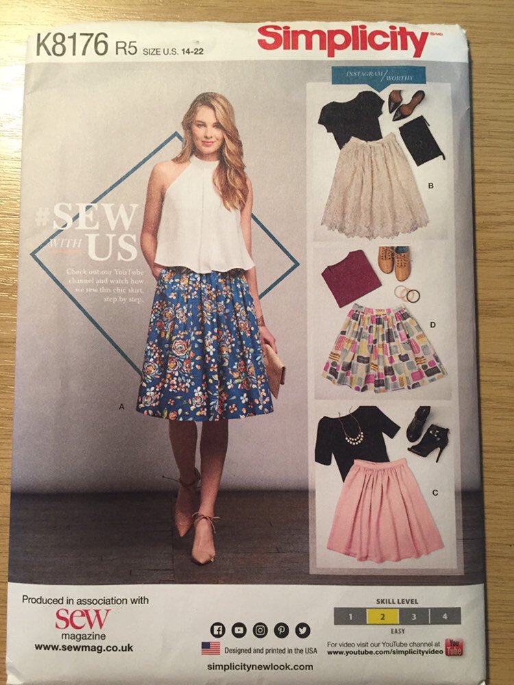 WatsonsVintage's tweet photo. I HAVE TWO OF THESE FABULOUS SEWING PATTERNS AVAILABLE in my #etsy shop: Uncut 2017 Simplicity Sewing Pattern No K8176 for Four Styles of Misses' Skirts in 3 Lengths - Sizes 14-22 https://t.co/UGAu73O7l2 #simplicity #SewingPattern #SkirtPattern #LargerSizePattern #UncutPattern https://t.co/vjiWxRe940