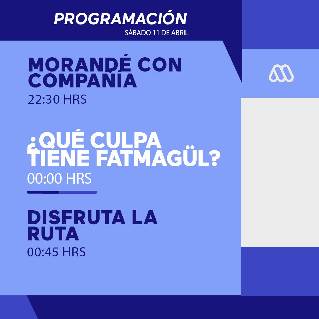 ⚠️ ¡Les dejamos la programación de hoy!