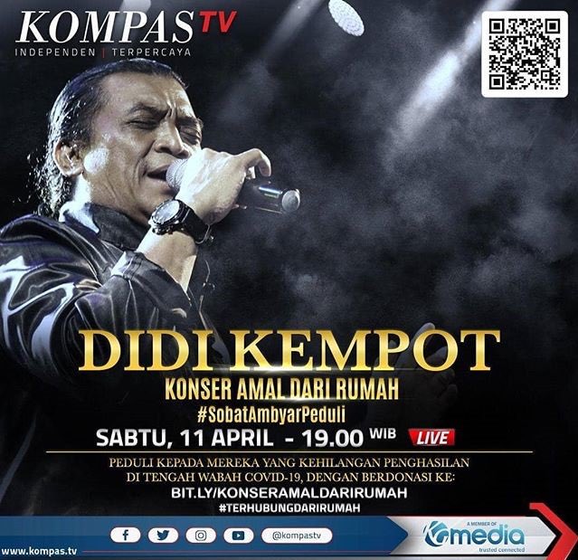 Apa lagu <a href="/didikempotid/">Didi Kempot (1966 - 2020)</a> favorit kamu? 

Yuk, twit dengan tagar #SobatAmbyarPeduli dan ceritakan kenapa kamu suka lagu itu. 

Jangan lupa juga donasi di bit.ly/konseramaldari… ya!

Malam minggu di rumah, dijogeti wae 💃