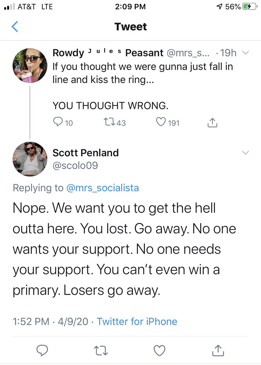 Next up is is Scott who doesn't understand that when less than 10% of the entire electorate picks a candidate, it's likely not a recipe for winning.