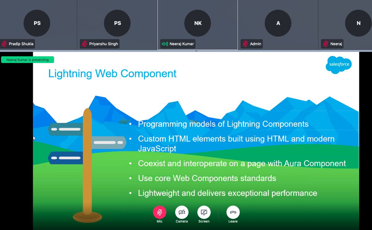 It was a nice session by <a href="/Kumar__NeeR/">Neeraj Kumar ☁</a> on LWC &amp; @Rameshwar_sfdc on Flow
<a href="/trailhead/">Trailhead</a> <a href="/LucknowSfGroup/">Lucknow Trailblazer Community</a> @CCCInfotech <a href="/Vijay4sfdc/">Vijay</a> @kendallodom27 <a href="/kavindrapatel/">kavindrapatel</a> <a href="/vinaykumar14111/">Vinay Kumar</a> <a href="/iSitanshu7/">𝕾𝖎𝖙𝖆𝖓𝖘𝖍𝖚 𝕿𝖗𝖎𝖕𝖆𝖙𝖍𝖎 🇮🇳</a> <a href="/ishubhamdas/">Shubham Das</a> #BeTheBest