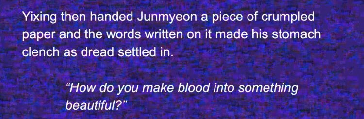 Keeping the movie setting in mind, if we think about the words written on the paper Yixing found, if you mix blue with red you will have aconite = purple!  #exopurge
