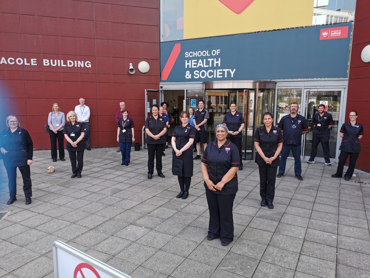 So proud and humbled to see the health academics from Salford supporting the NHS #NightingaleNW tops it all. Thank you working on a Easter weekend &amp; pleased we could open our University to the NHS . <a href="/SalfordUni/">University of Salford</a> <a href="/UoS_HealthSoc/">UoS Health & Society</a> <a href="/HilaryGarratt/">Professor Hilary Garratt CBE,RN,HV, PhD (Hon),MSc</a> <a href="/SalfordNurSoc/">Salford Nursing Society</a> <a href="/GMNurses/">Greater Manchester Nursing and Quality Team</a> @CNOEngland 🌈