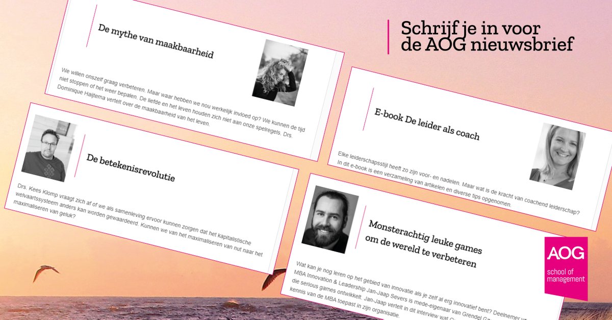 Wil je inspiratie opdoen over onderwerpen zoals strategie, leiderschap, talent- en organisatieontwikkeling? Ontvang elke maand onze nieuwste artikelen via onze nieuwsbrief.

Schrijf je in voor de nieuwsbrief -> bit.ly/34vboL5

#leiderschap #leiderschapsontwikkeling