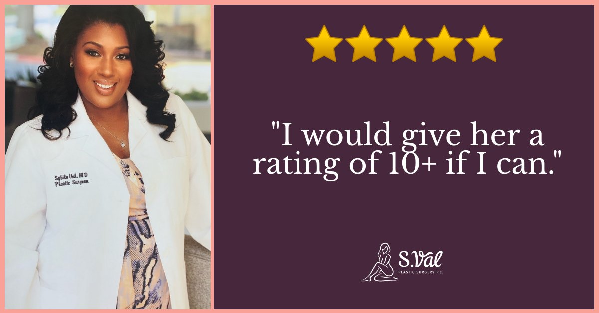 DrSybileVal's tweet photo. "Dr. Sybille Val is an exceptional surgeon. Her bedside manner is impeccable, she is caring and extremely sensitive to the needs of her patients. I would give her a rating of 10+, if I can." To schedule an appointment with Dr. Val, call 470.381.6500. https://t.co/KWSuXBCqs9 https://t.co/PkOljk3G0h