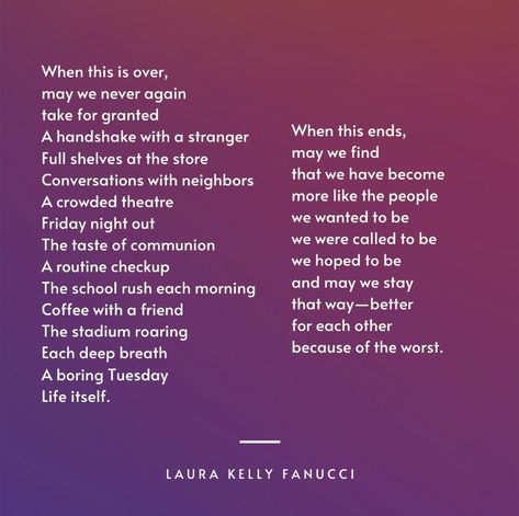 Our President &amp; CEO Dennis Carman shared this reflection with our staff.  We hope it brightens your day, too.