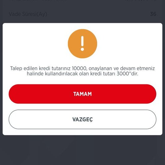 Bu ne anlama geliyor? Ziraat bankası 10 bin TL başvurdum, 3 000 tl ne alaka? İşin garip tarafı 3bin tl diye bir seçenek yoktu ki kredi'de.. 
Bilenler bir yazsın ya düzelecek mi bu?
#temelihtiyackredisi