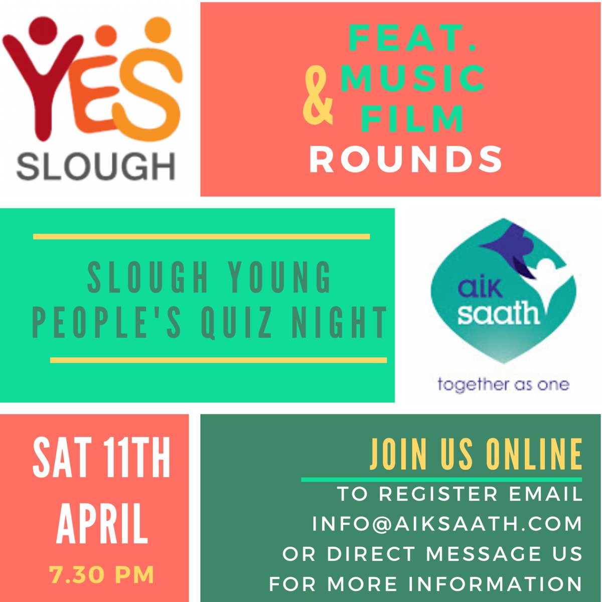 Tonight - #Slough Young People's Quiz - know a young person that might like to join in? Then please DM us for details!