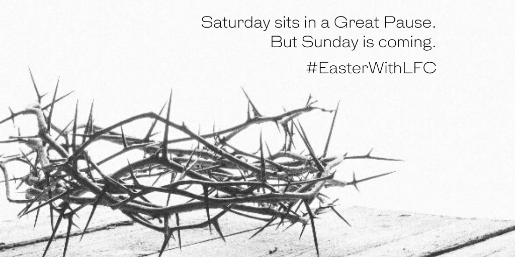 Lake_Forest's tweet photo. Jesus was dead.
His friends, scattered and confused.
Hope seemed lost
Saturday sits in this Great Pause.

But Sunday is coming...
#EasterWithLFC https://t.co/UqQxpLPuDi
