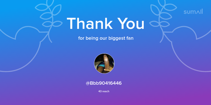 Our biggest fans this week: Bbb90416446. Thank you! via https://t.co/21GqVZPVp7 https://t.co/ZApg7mq