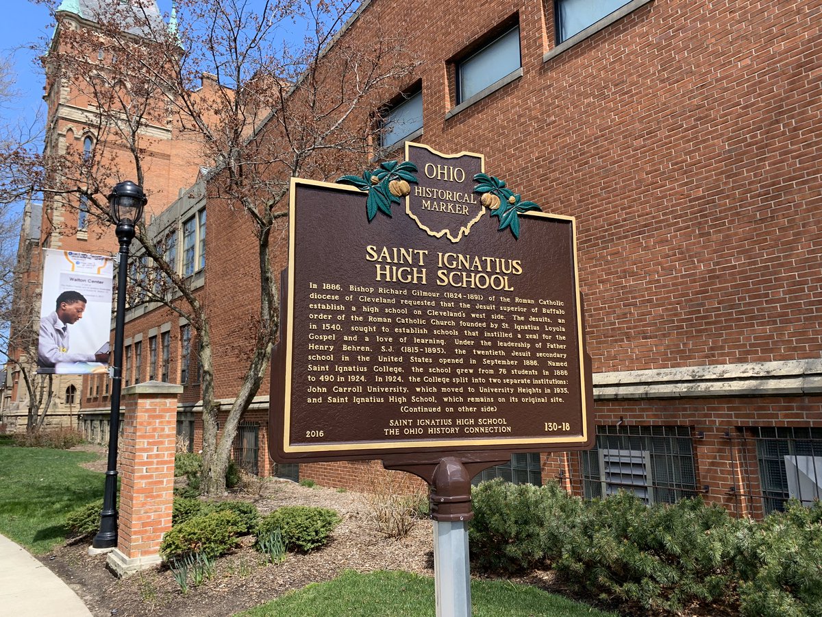 “St. Ignatius High School... was originally St. Ignatius college, which later become John Carroll University and moved to University Heights. The high school remained and in the 1970s added new buildings and a new athletic field” (5/)