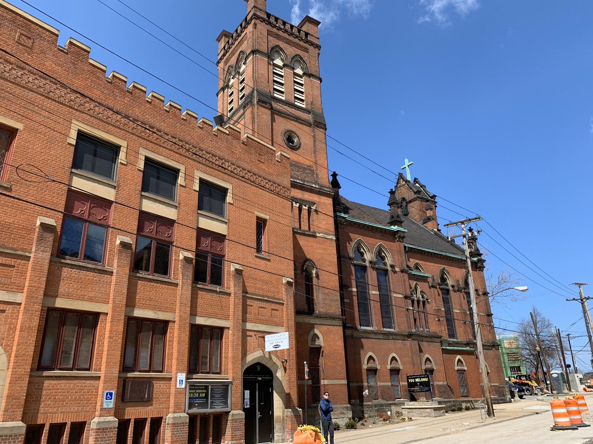 “Reach West 30th St. and turn right to Fulton Rd. Turn right on Fulton. Franklin Circle Christian Church, in Gothic Revival style, is where James Garfield preached after graduating from college and before becoming president...The church was founded in 1842” (14/)