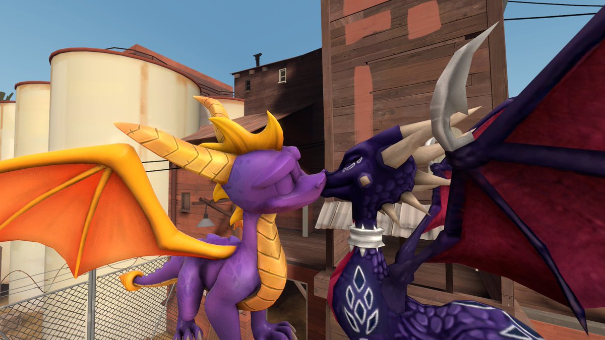 Spyro and Cynder Kiss! 
