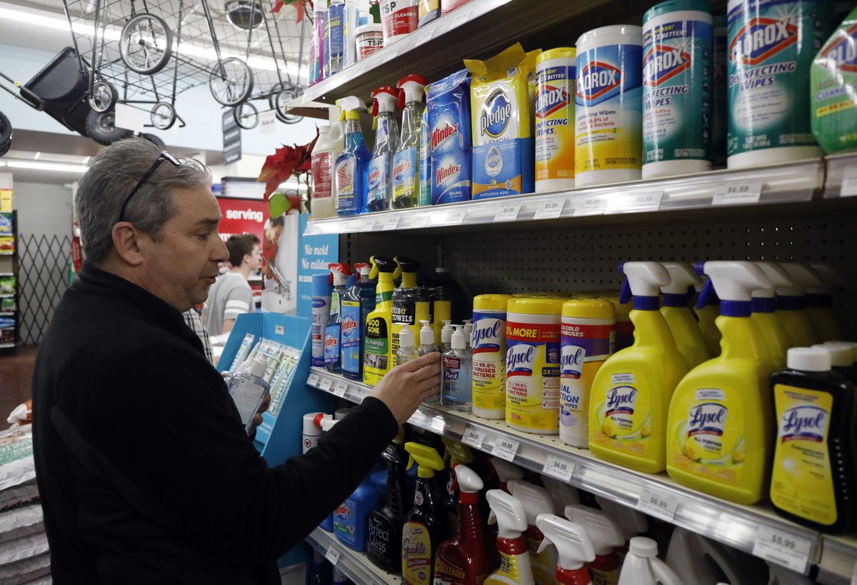 March 2: In a North Side hardware that has sold out of masks, but Purell and other hand sanitizers are aplenty