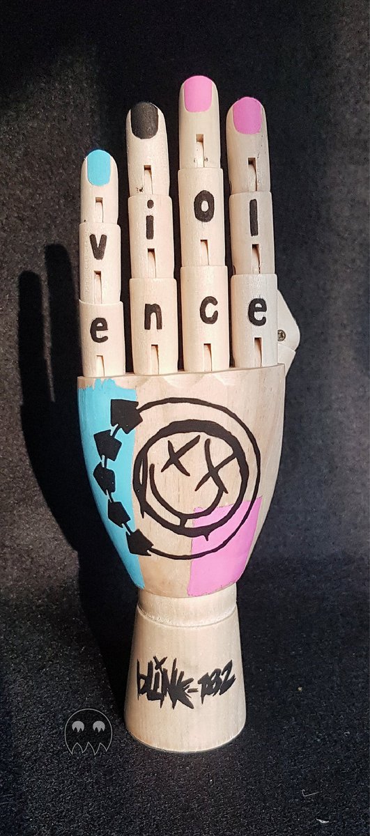 like violence, you have me forever and aftersuper fun  @blink182 hand today. made with poscas as usual!