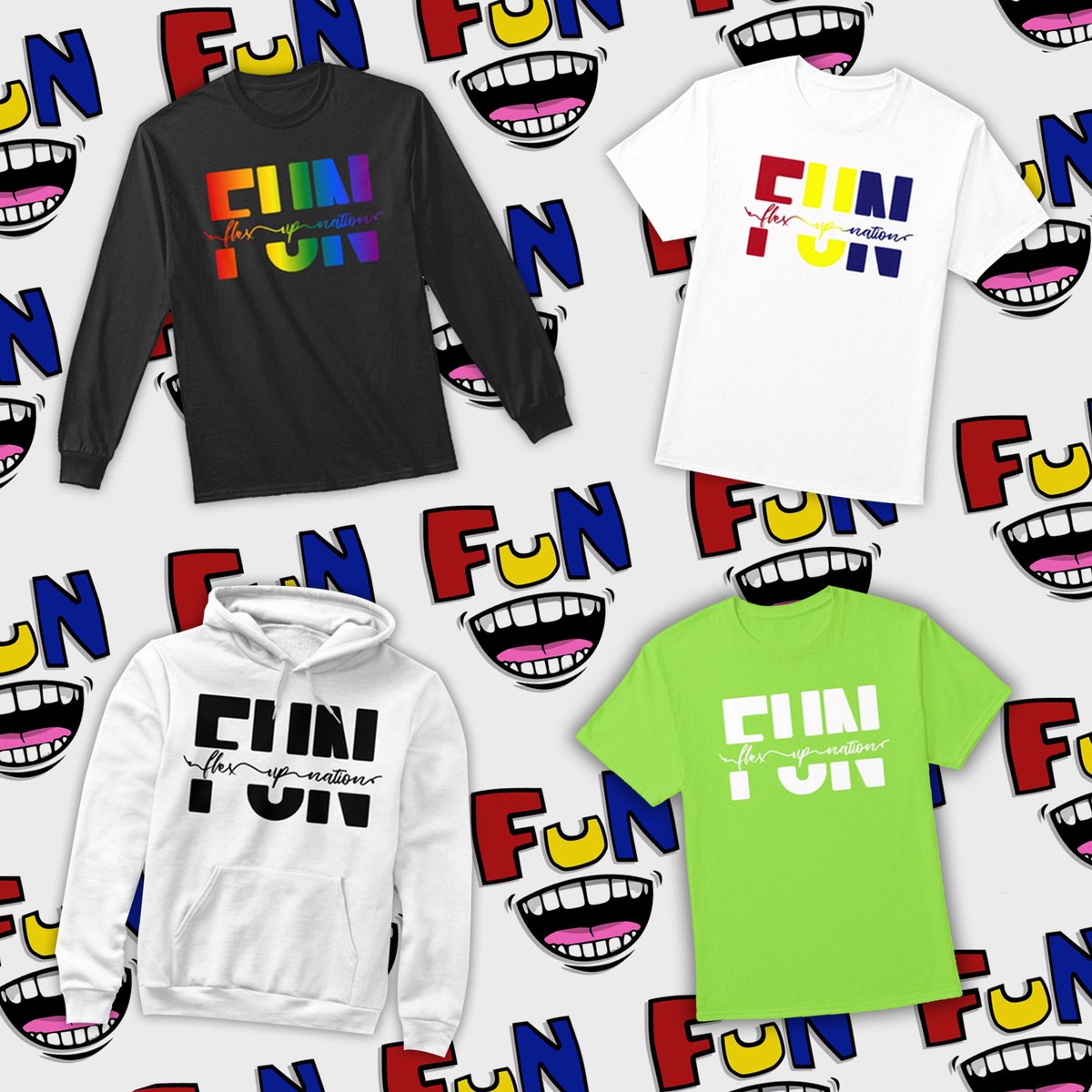 FlexUpNation's tweet image. NEW MERCH ❤️😁💙
Shop Now for our New FUN Lifestyle clothing and accessories 🛍 
And stay tuned for another giveaway due to the amazing support and feedback we get from you all, the Nation! 🌎Turn on post notifications, you don’t want to miss out‼️Hope everyone is staying safe 🧼