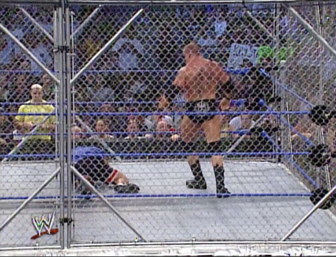 Brock Lesnar treated Kurt Angle in this match like 2020 has treated all of us  #SmackDown   8/7/03