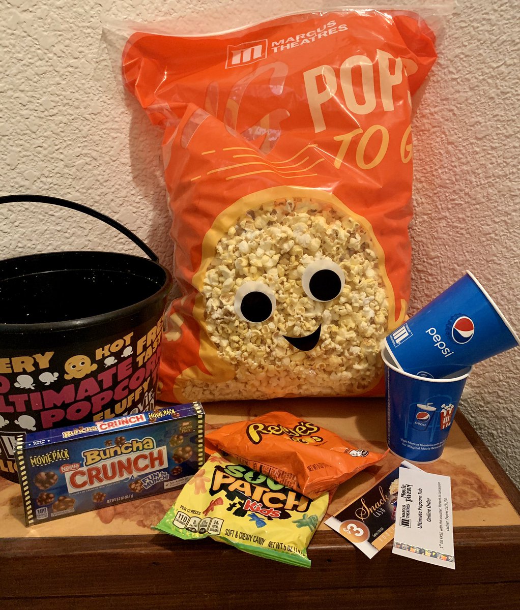 CWoelf's tweet photo. Thank you @Marcus_Theatres for offering the #MovieFunPack! Bringing a little taste of the theater home. Now to decide what movie to watch.... #MovieNight #MarcusTheaters #MovieFunPack #WhatToWatch #MovieAddict #PopcornJunkie https://t.co/YwuonNcKXE