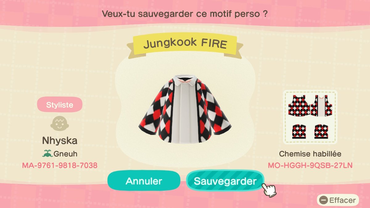 4/ Mini Jungkook - 불타오르네 (FIRE) #ACNH    #ACNHDesigns  #BTS  