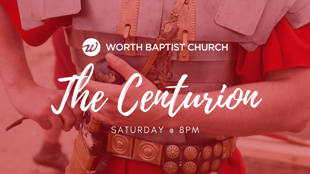 Watch our production of "The Centurion" tonight at 8PM. Thank you for everyone who participated in last night's live stream, we hope this weekend has already been a blessing to you!