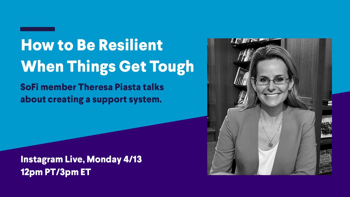 Thank you <a href="/SoFi/">SoFi</a> for the opportunity to share my lessons learned – to help others cope and find strength during this challenging time.

Instagram LIVE: MON at 12pmPT/3pmET at SoFi 
#resiliency  #femalefounder #militaryveteran #covidsupport #covid19 #COVID__19 #COVIDー19 #Veteran