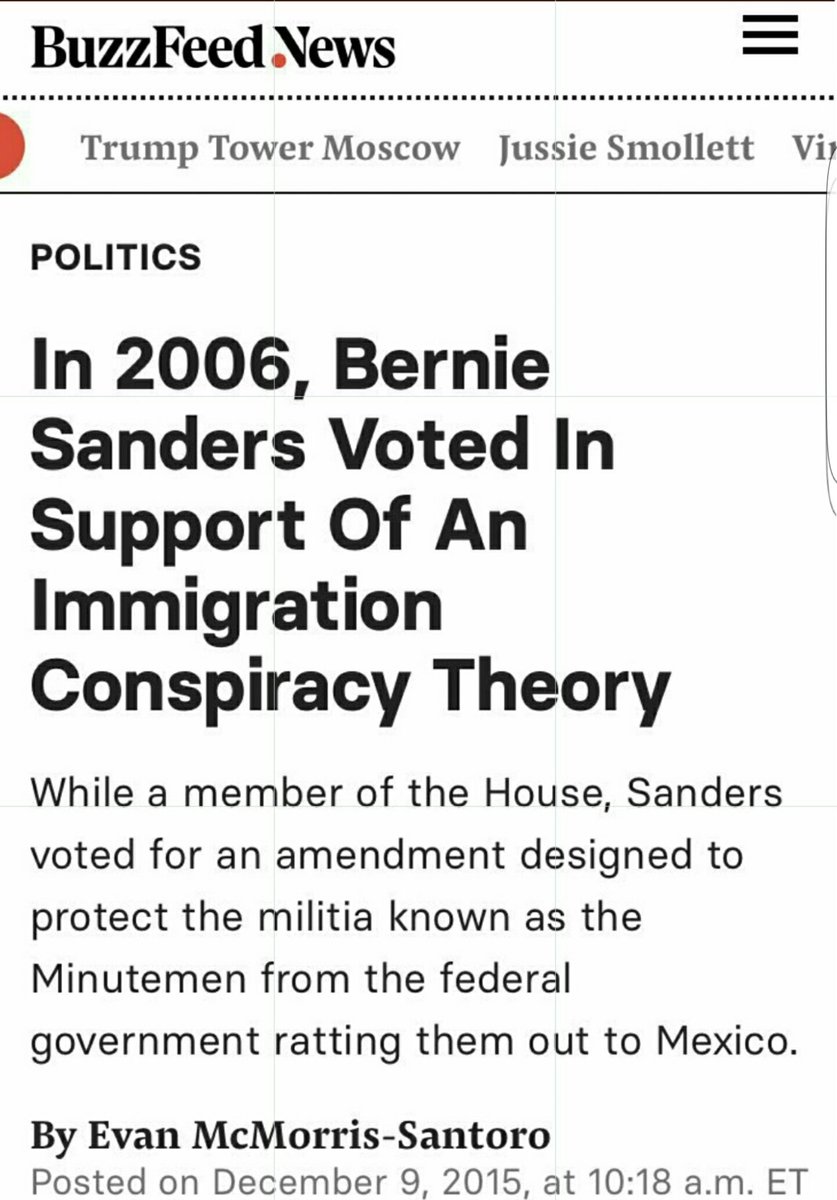 Now they have the nerve to bring Sunrise Movement, the people who brought a coffin to Joe Bidens event. Now it's about immigration. Now they're just flat out lying about his stance on marijuana. @MSNBC  https://m.dailykos.com/stories/2015/8/5/1408937/-Bernie-Voted-to-Protect-the-Racist-Border-Militia-ThugsBernie Voted to Protect the Racist Border Militia Thug