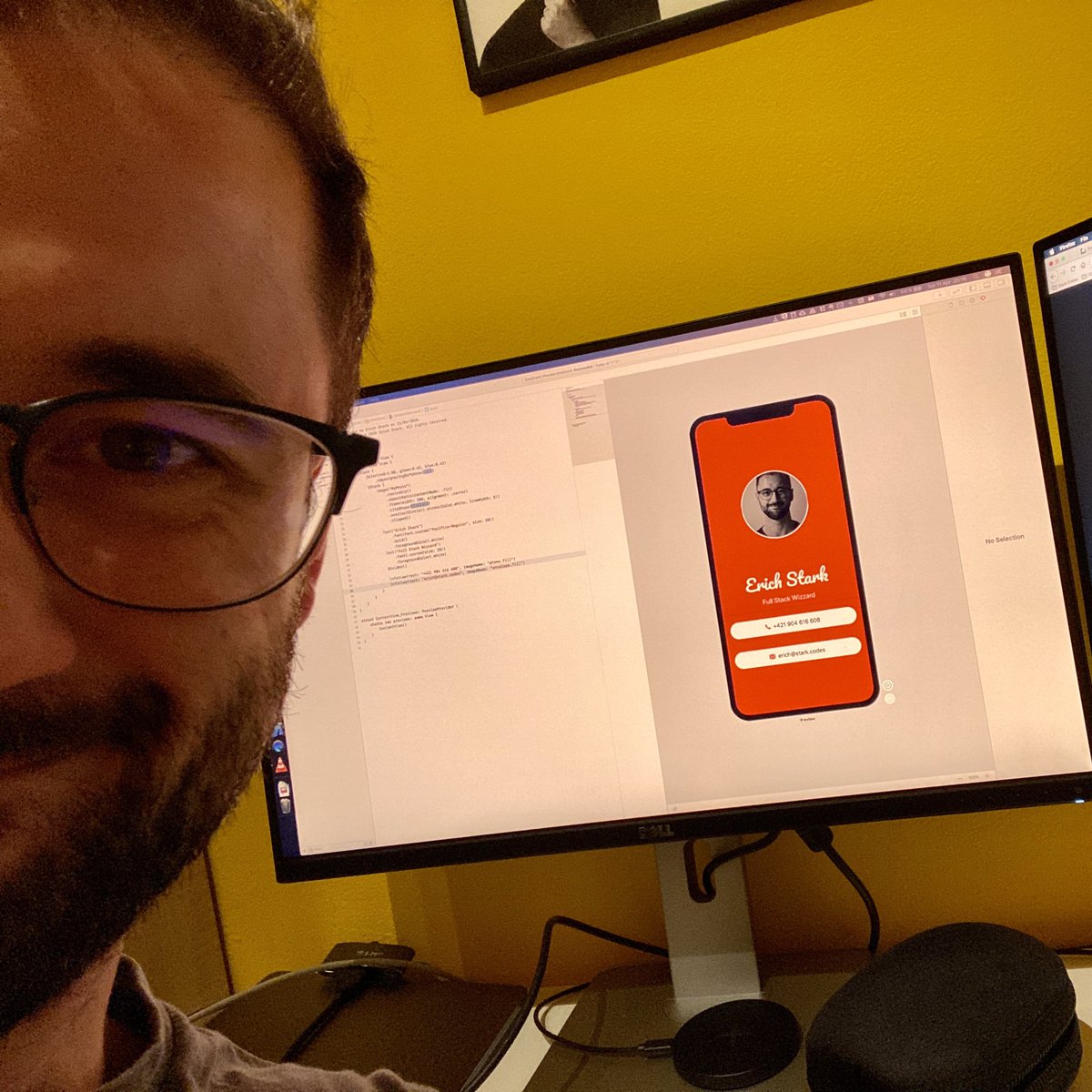 erichstark's tweet image. Posledný dni sa trosku venujem Swiftu a SwiftUI 🤫
#developer #programmer #project #work #skill #learning #learningathome #swift #swiftui #appleplatform #xcode #appledeveloper #ios #ios13 #declarativeprogramming