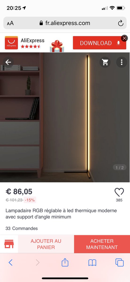 La lampe d’angle minimaliste ? 
