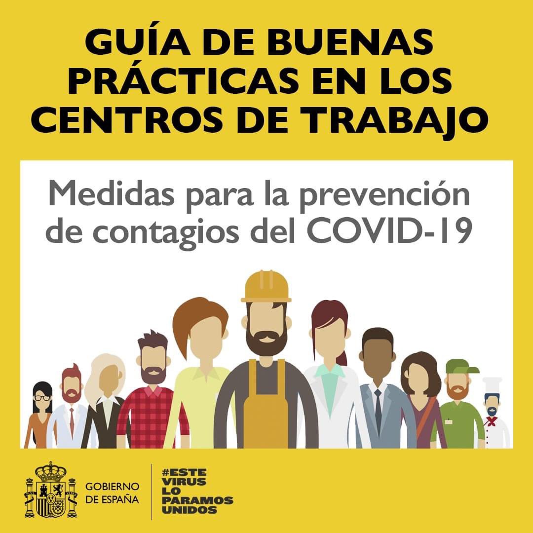 PsoeTacoronte's tweet photo. 📍⭕️ El Gobierno de España ha sacado una guía de buenas prácticas en los centros de trabajo para hacer frente al Covid-19.

#EsteVirusLoParamosUnidos

⬇️⬇️

https://t.co/IAd9dbx4fn https://t.co/55ycYFCB8M