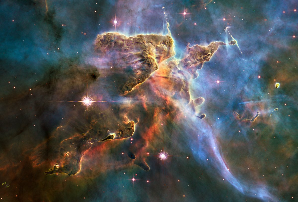 Another image of the Carina Nebula, this one taken for Hubble's 20th anniversary in 2010. Good golly.Image: NASA, ESA, and M. Livio, The Hubble Heritage Team and the Hubble 20th Anniversary Team