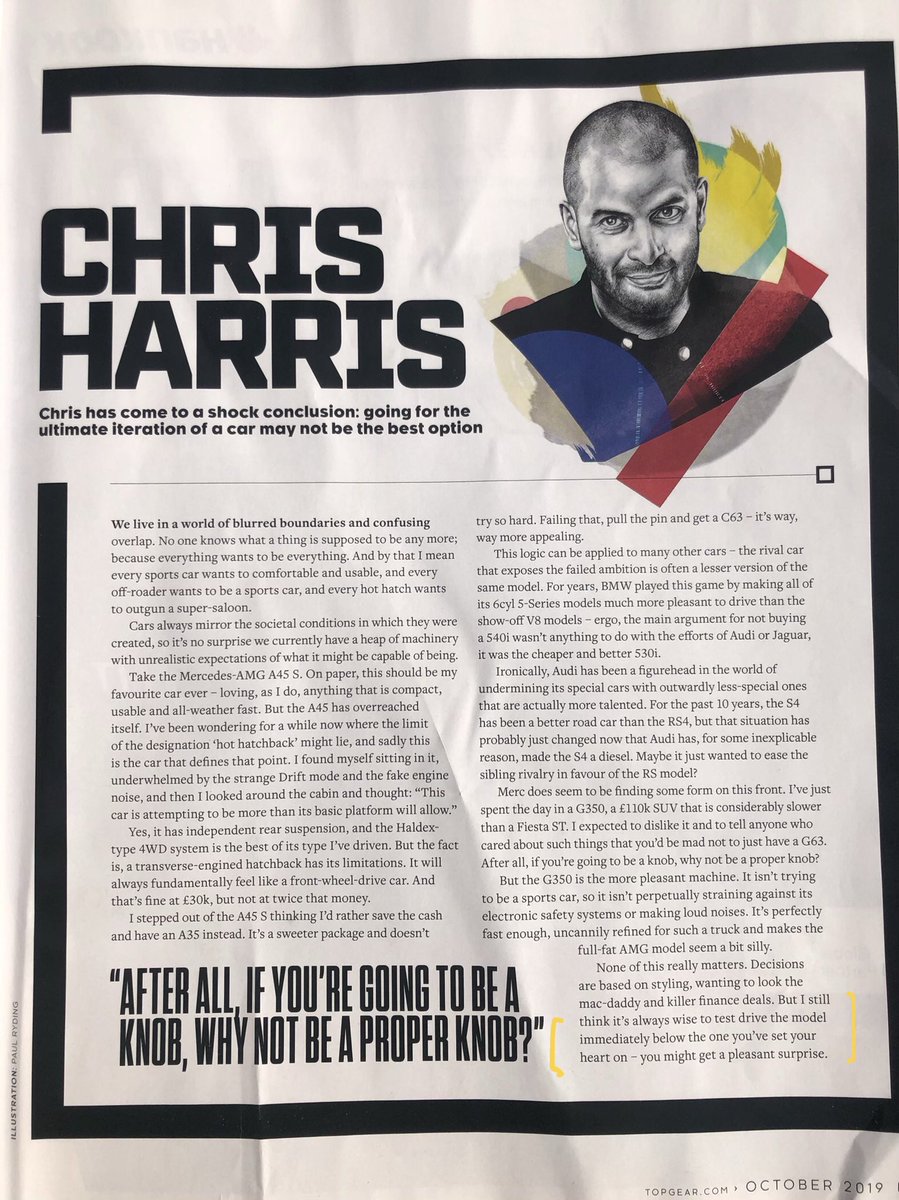AutocarsHull's tweet photo. @harrismonkey lockdown has actually given me chance to read the October @BBC_TopGear issue! As a car dealer, this is a great piece with very wise advice !  Take care all ❤️ https://t.co/DCqBfwi82S