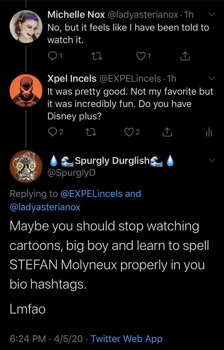 She responded and we continued to have a delightful and normal conversation. His first attempt was to check my bio and ridicule me for misspelling molyneux’s first name, so thanks for the tip I guess...