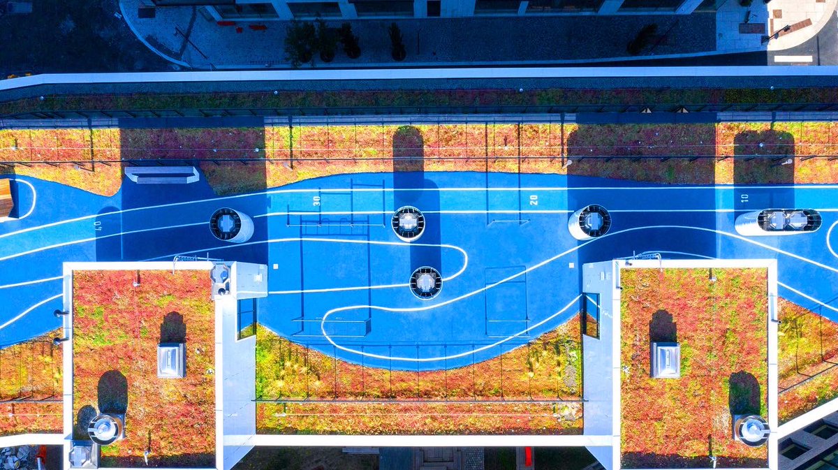 STUDIO_OSLO_LA's tweet photo. #Studio_Oslo’s project #Vestbygget is featured in #Dagsavisen this weekend. Great to have a training facility on your roof during these times 🤩 Foto: Katrine Lunke &amp; Lasse Tufte https://t.co/LbPYVPZdCR https://t.co/XXfEQIk9uF