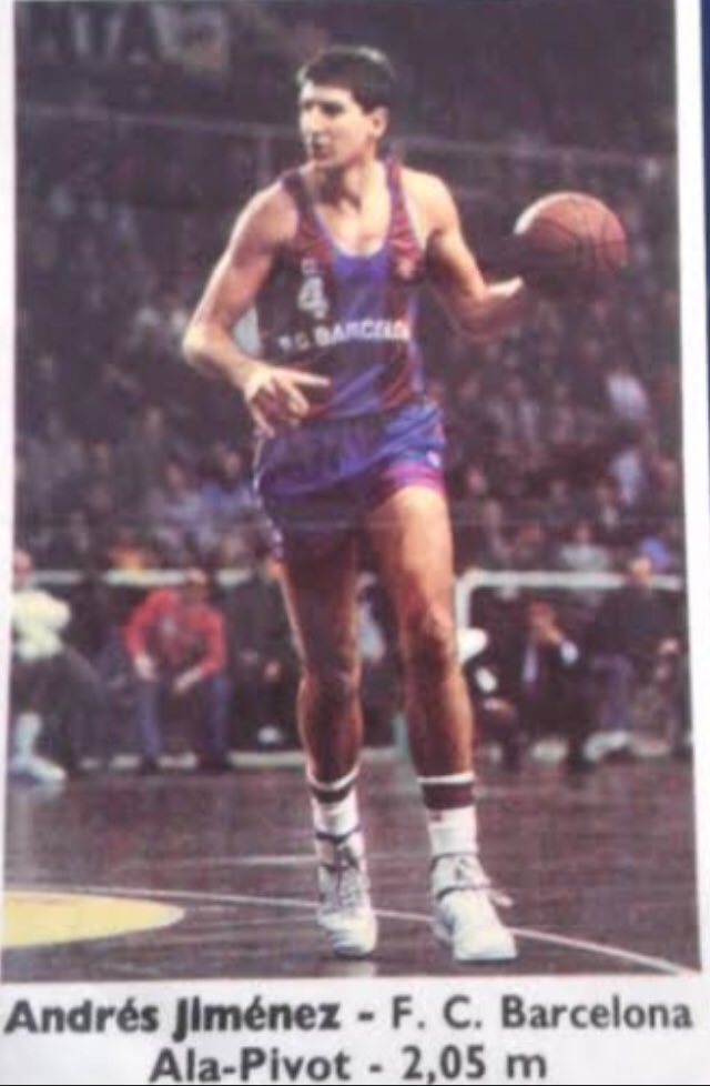 Andrés Jiménez: 1185 points in 105 matches (11,3 avg). Peak avg of 15,3 in 1987-88 in 16 matches aside from the 3 matches he played in 1990-91 averaging 18,3.Missed euroleague only in 1992-93 from 1987 to 1996.