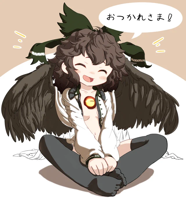 頑張ったあなたはおくうちゃんをワシャワシャしてもよい 