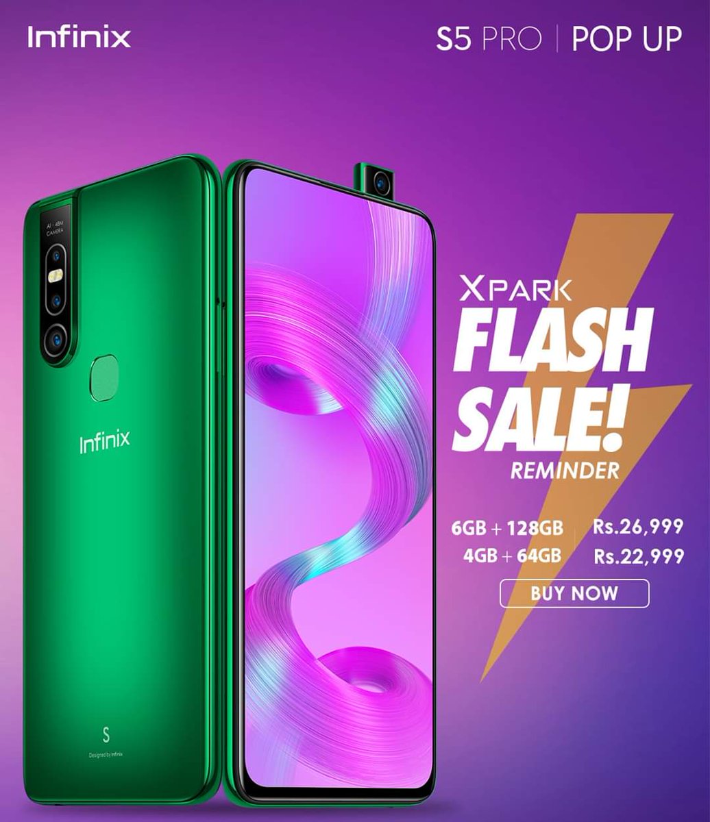 InfinixPakistan's tweet photo. Wait is almost Over! Get ready to grab Ur #InfinixS5Pro 40MP pop up selfie camera, 48MP triple rear camera, 6GB RAM&128GB ROM tomorrow exclusively on #XPARK
Learn More: https://t.co/2Vsd26S6n6
Add to wishlist: https://t.co/ypuABMX4T8
#S5ProPopUp #PictureClearHai #InfinixPakistan https://t.co/ROqNWgKeN1