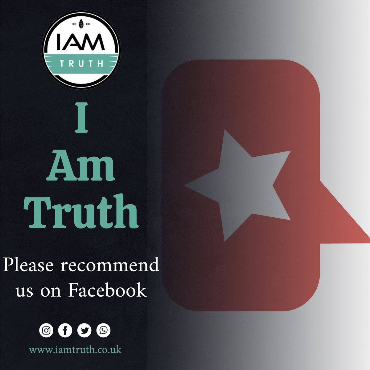 If you have used any of our products and have been happy with the service we provide. It would mean the world to us if you could pop over to our Facebook page and give us a recommendation :)

I Am Truth - The Brand You Can Trust
UK lab tested &amp; certified, CBD oil products