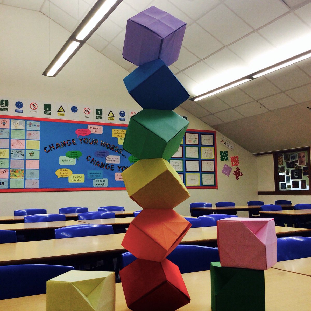 5) How high can you go? Make a Columbus Cube tower with David Mitchell’s instructions:  http://www.origamiheaven.com/pdfs/columbus.pdfIf you have time, explore his whole website – a treasure trove of mathematical  #origami!  http://www.origamiheaven.com/  #3DMaths  #HandsOnMaths  #LockdownMaths  #ArtfulMaths