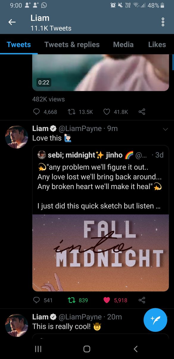 I thought I wasn't gonna use this thread anymore but  @LiamPayne just prove me wrong.. he made my f morning day week year... just with a few words, I just wanna say I'm so proud of what he's achieving with  #Midnight he deserves all the love. I'll always be thankful for you baby